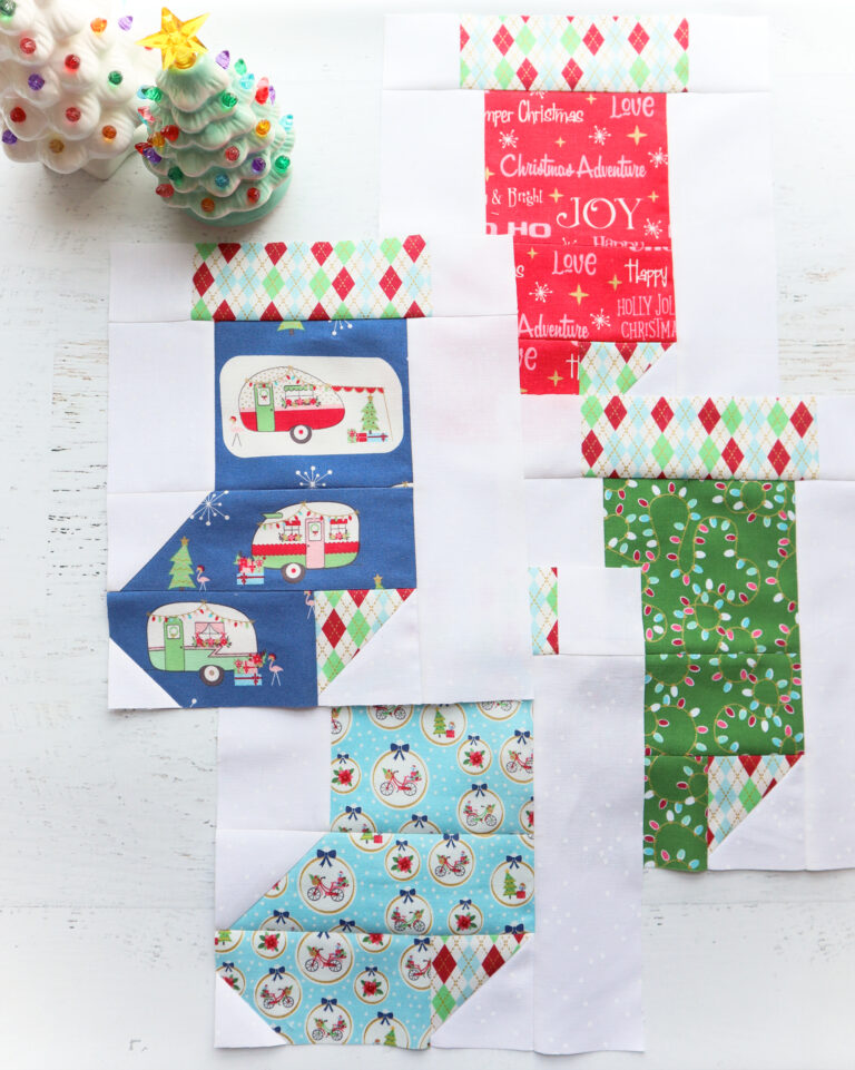 Stocking Blocks All the Trimmings Quilt Along