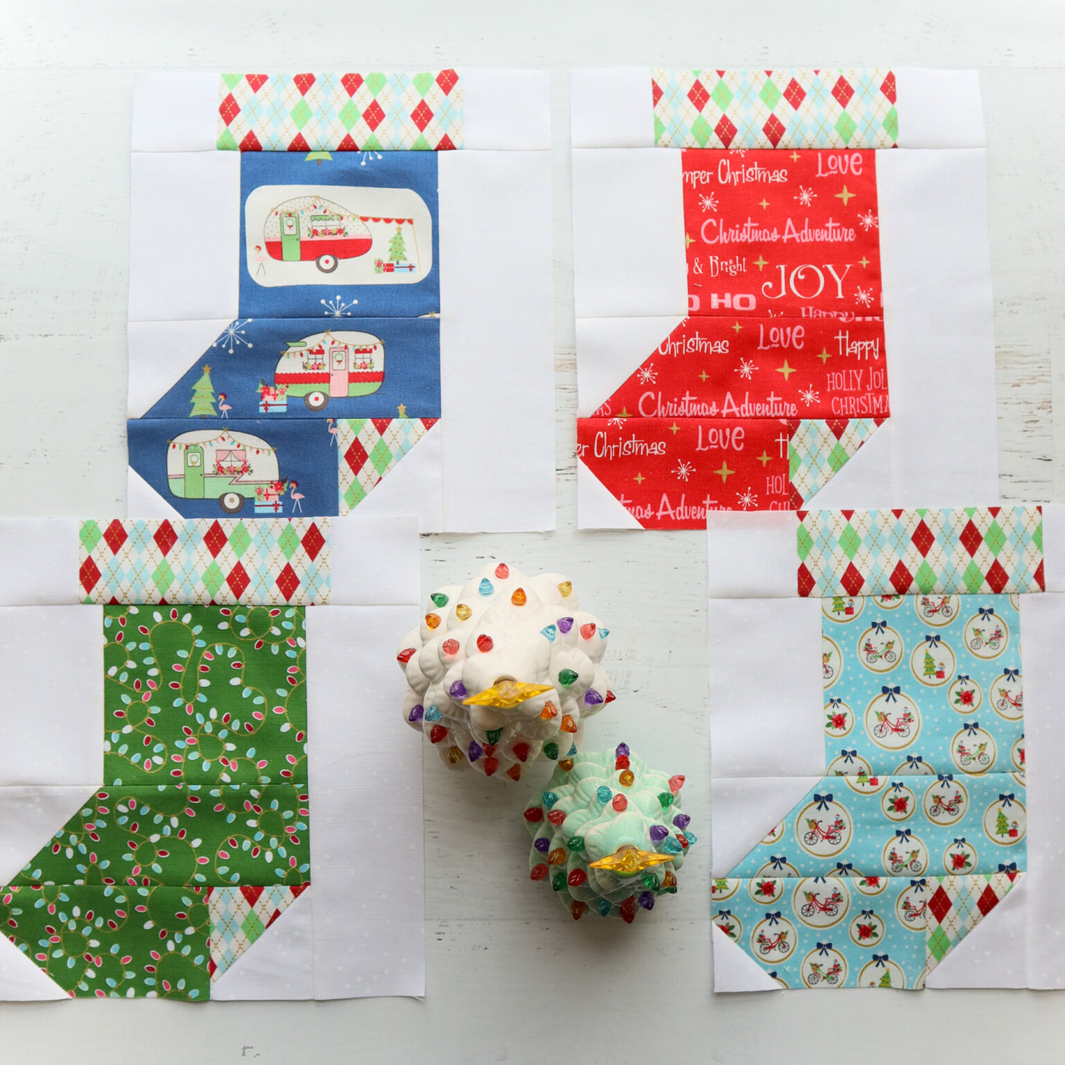 Stocking Blocks All the Trimmings Quilt Along