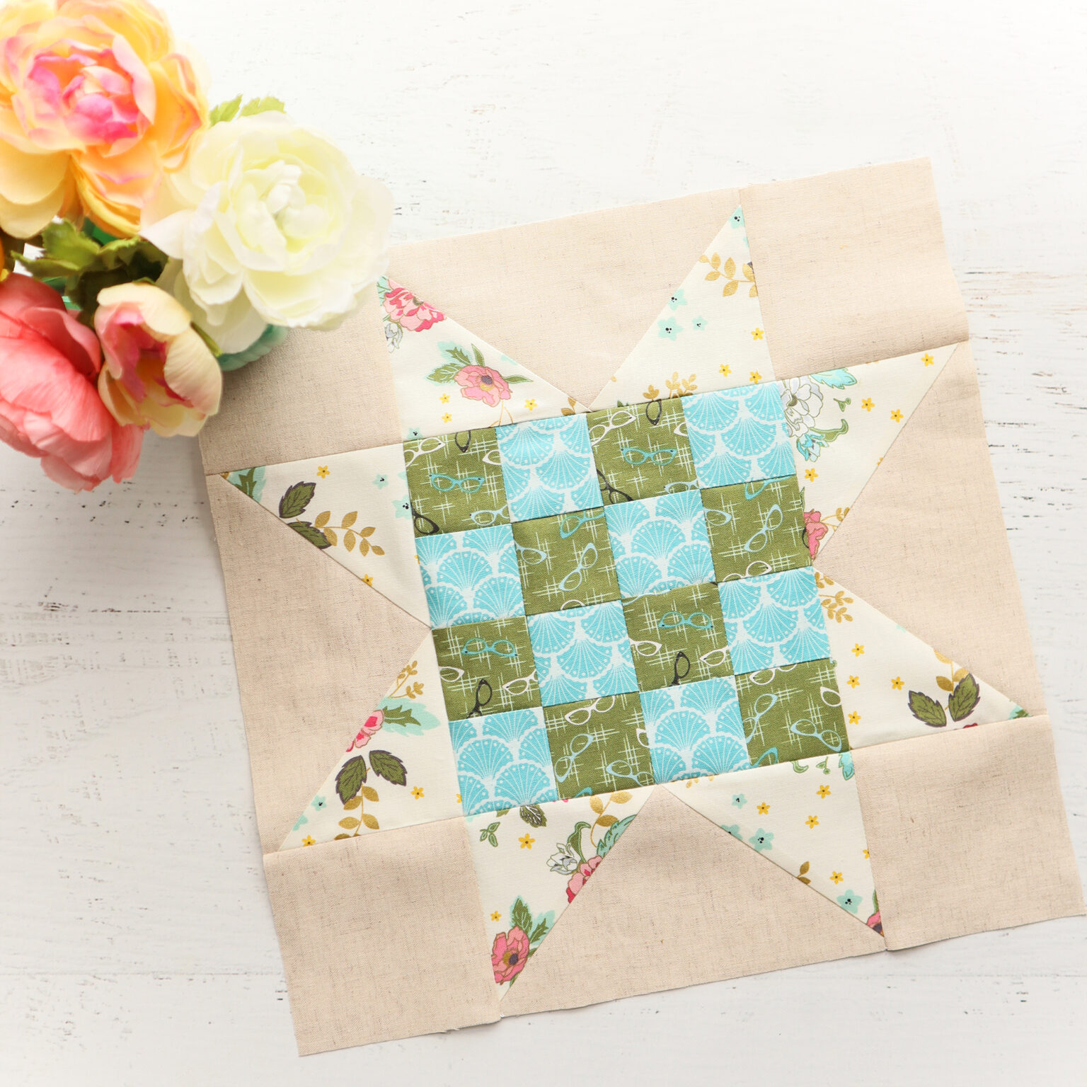 Checkerboard Star Block – Building Blocks Quilt