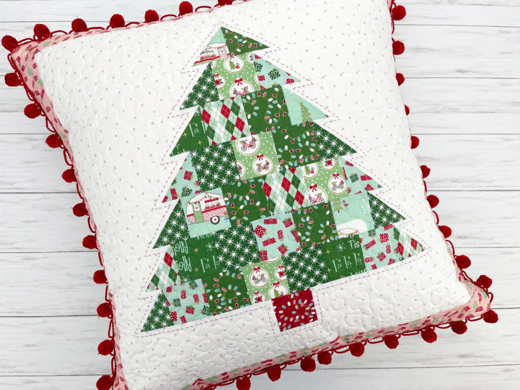 Patchwork Quilted Christmas Pillow Tutorial