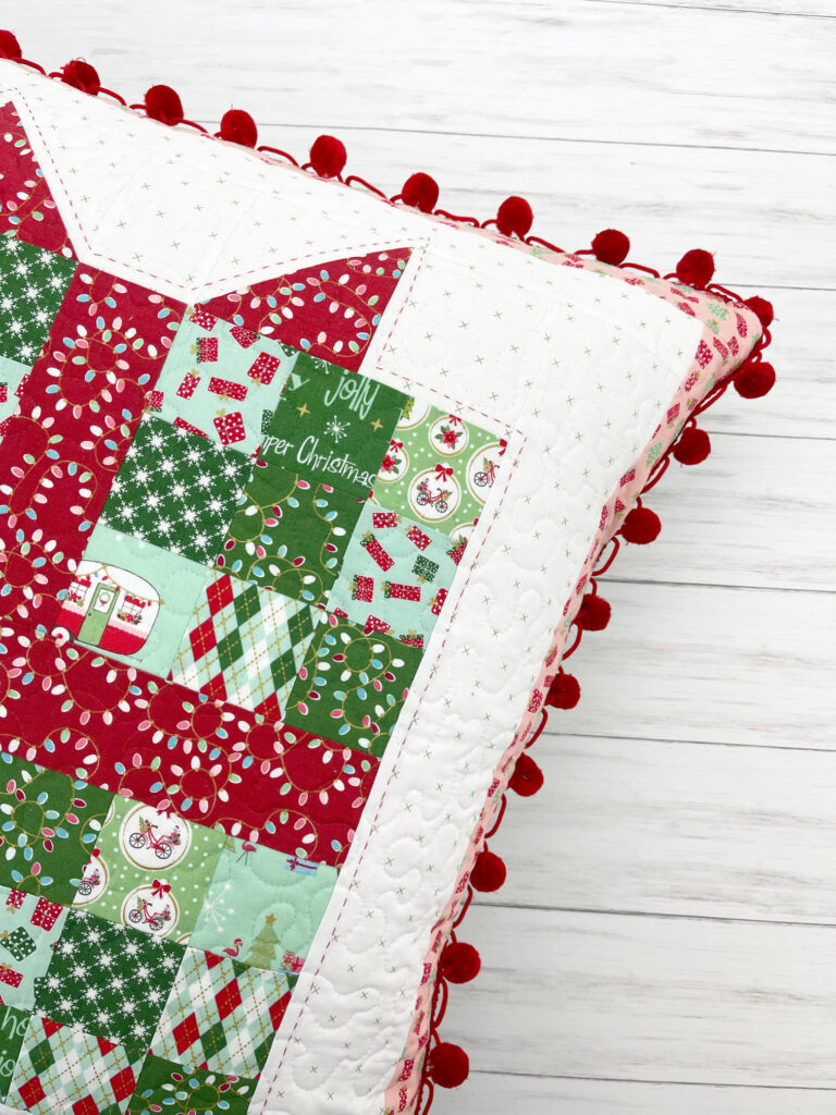 Patchwork Quilted Christmas Pillow Tutorial