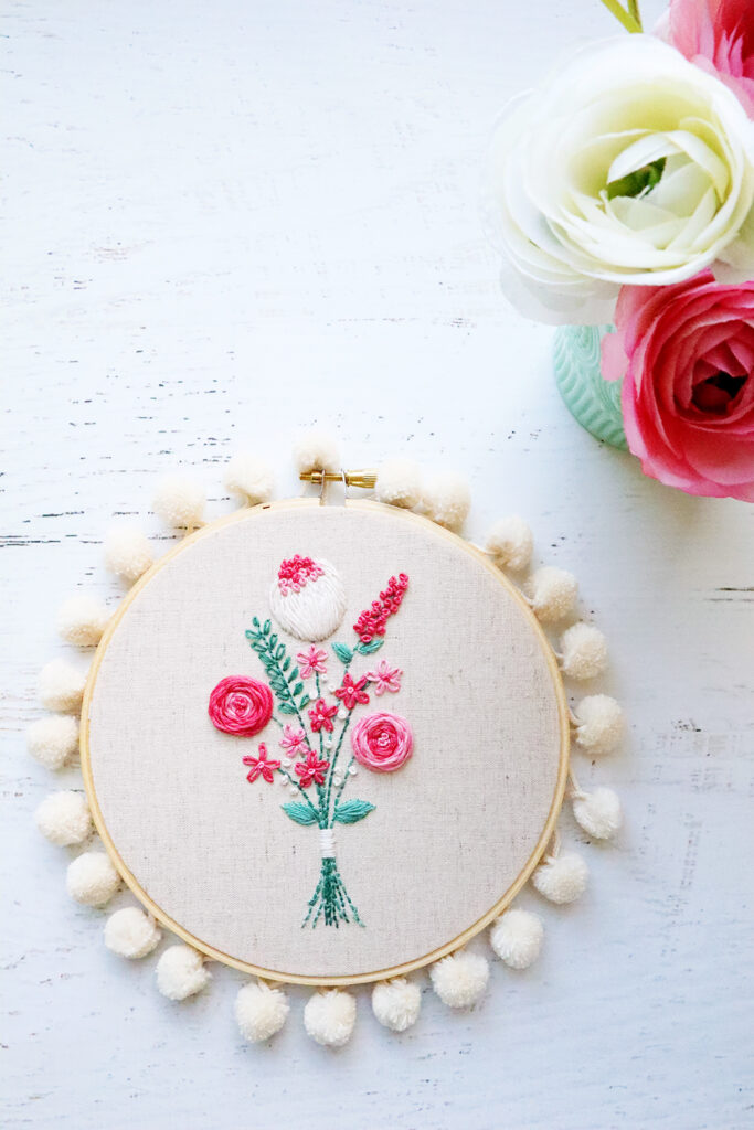 Help! How to finish embroidery hoop with too little edge fabric? :  r/Embroidery