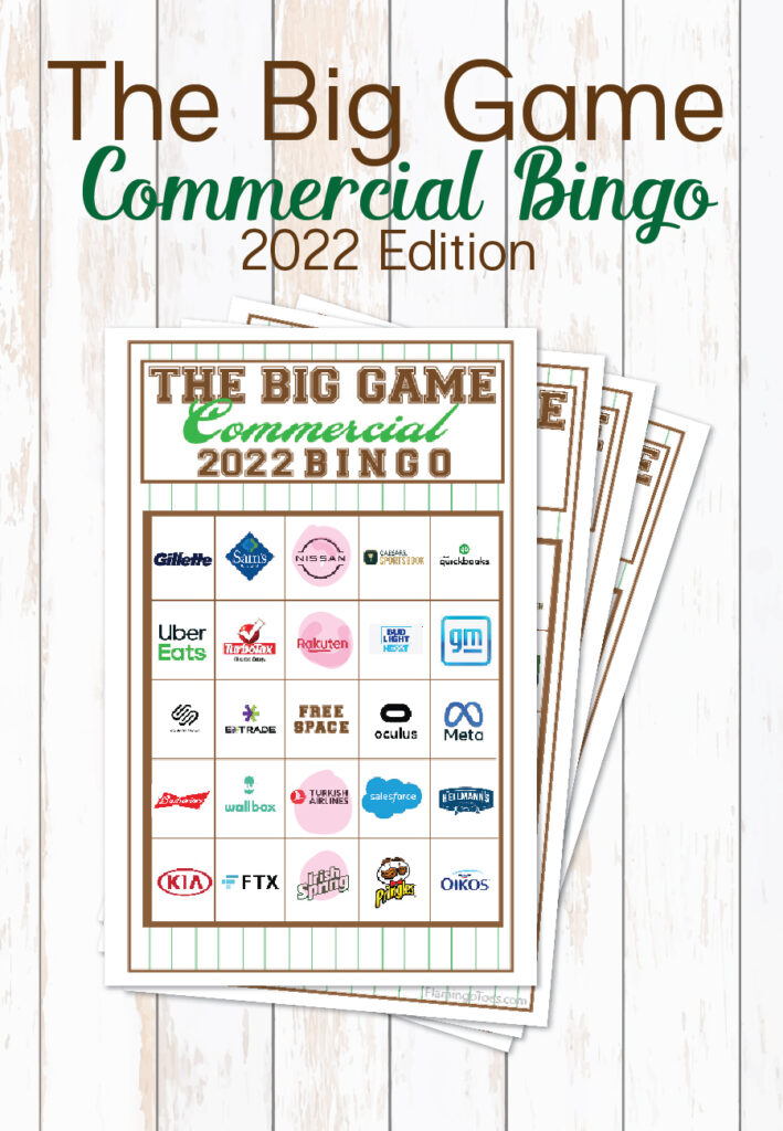 2022 Big Game Commercial Bingo - Free Printables