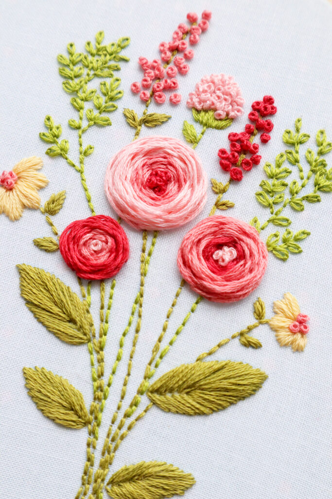 How to Embroider Tiny Flowers