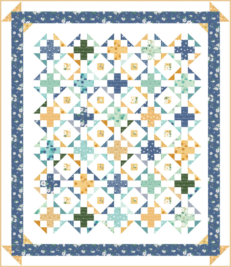 Quilting Cotton – Bramble - Daisy Fields - Blue - Stonemountain