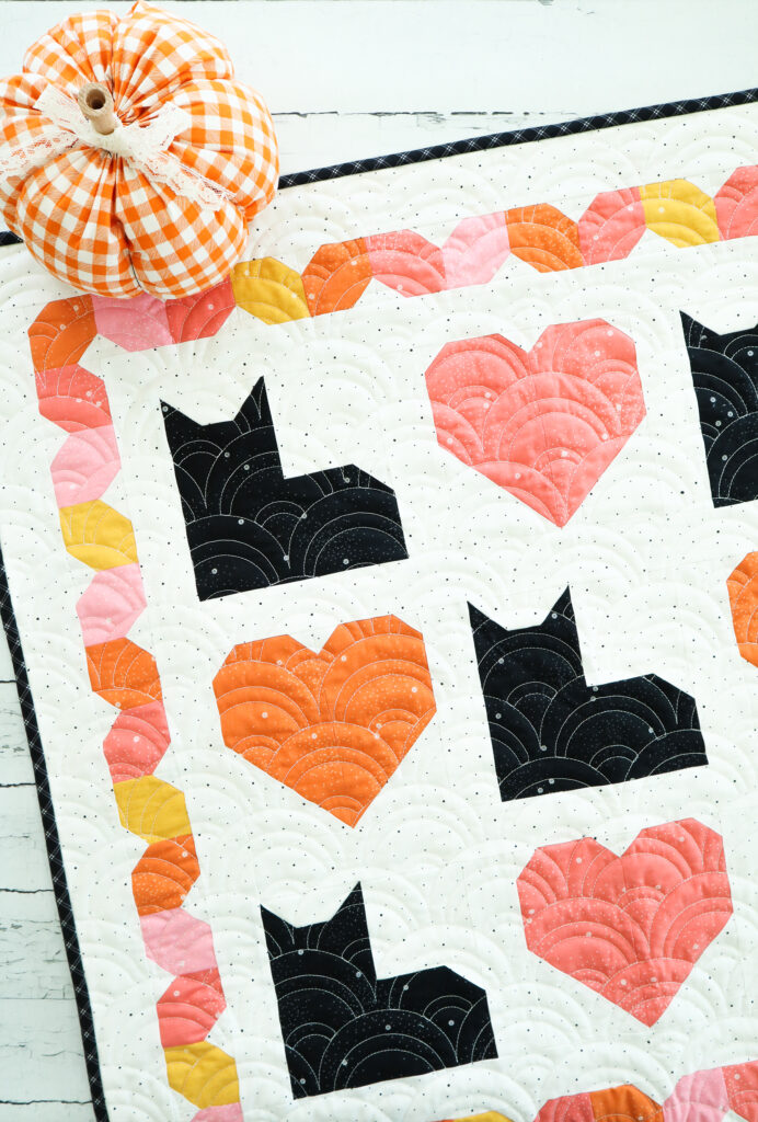 Dainty Daisy Leopard Love Mini Quilt - Halloween Mini Quilt