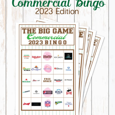 2023 Big Game Commercial Bingo