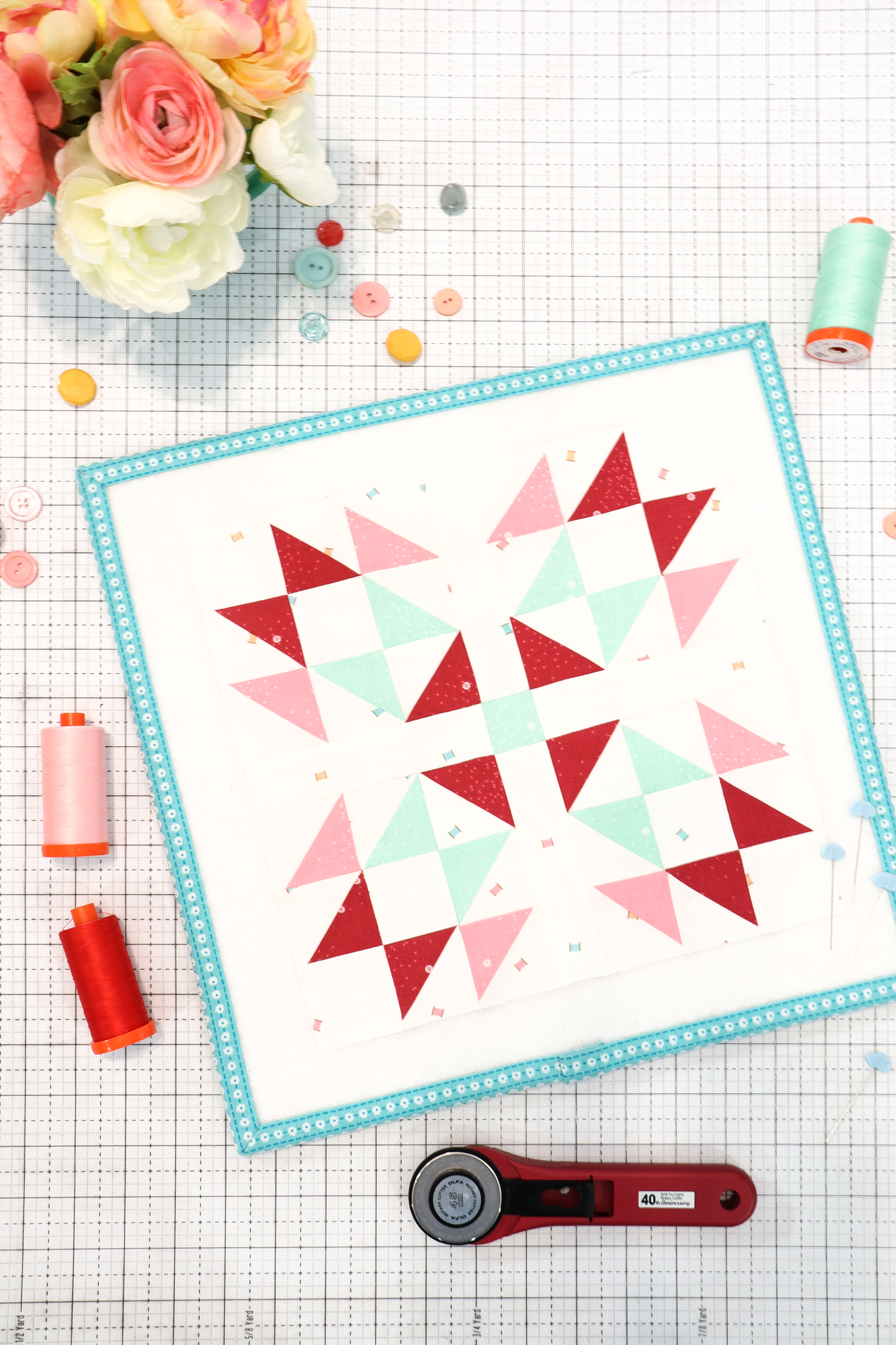 Sewcialites Blocks 19 and 20 free quilt block patterns and color