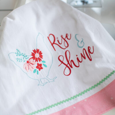 Tea Towel Embroidery Project