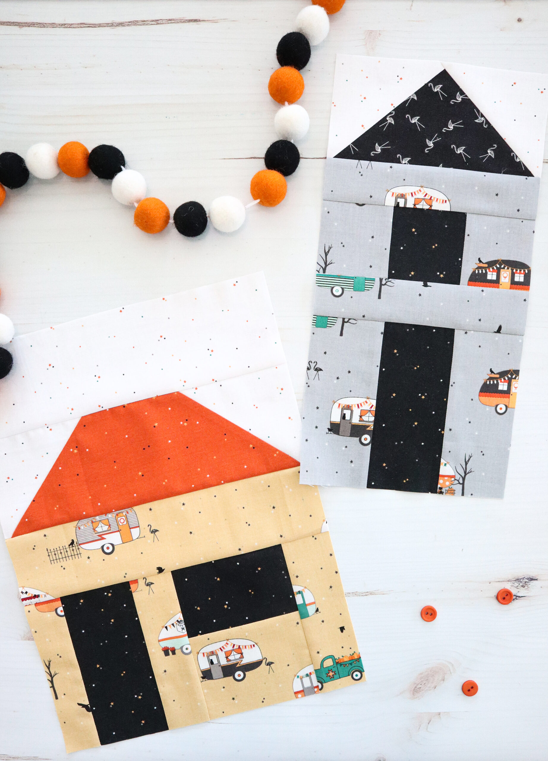 Spooky Lane Haunted House Blocks - Halloween Quilt Along